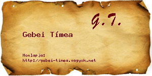 Gebei Tímea névjegykártya
