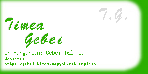 timea gebei business card